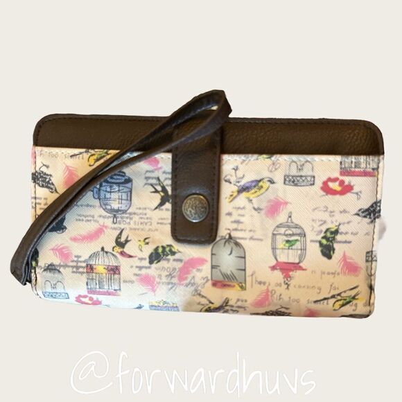 Charming Bird and Birdcage Print Wallet - Stylish Organization! - Picture 2 of 10